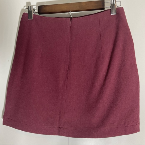 Altar’d State Burgundy Floral Embroidered Mini Multi-Color Back Zipper Size XS. - Picture 10 of 14